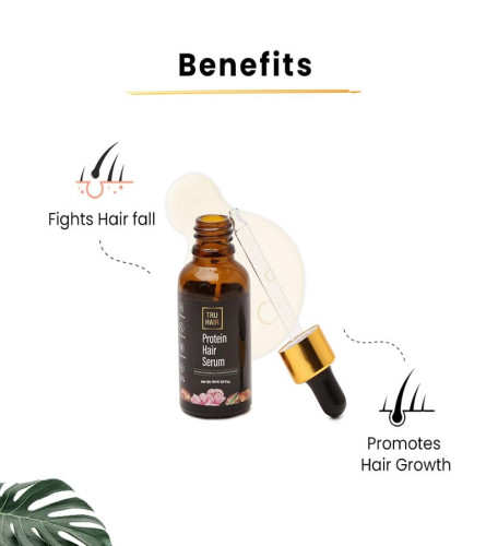 Tru Hair Protein Serum With Onion Extract & Biotin Promotes Thicker Hair