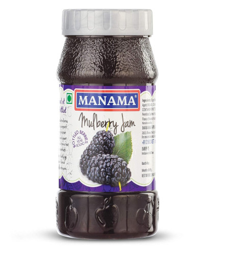 Manama Raspberry Fruit Jam and Mulberry Fruit Jam, 500GMS Each, Pack of 2(Free Shipping)