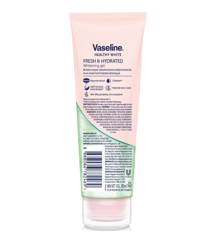 Vaseline Bamboo Extract Fresh and Hydrated Brightening Gel 180ml ( Free Shipping )