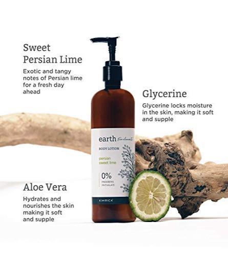 Kimirica Earth Persian Lime Moisturizing Scented Body Lotion, All Skin Type For Men & Women