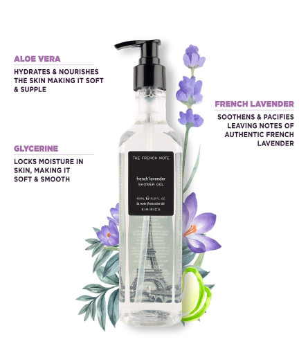 Kimirica The French Note French enrich Lavender Summer Body wash (French lavender, 450 ml) free shipping