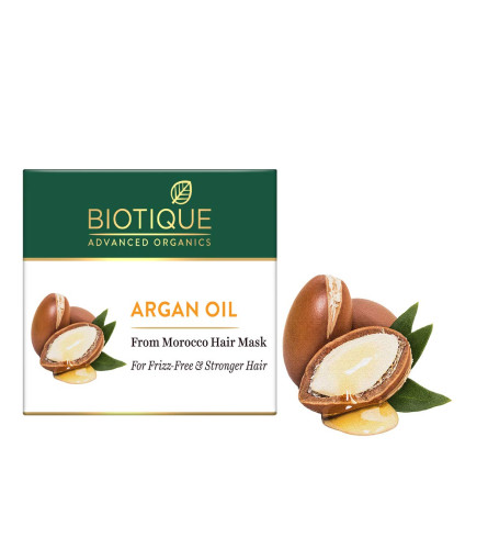 Biotique Argan Oil Hair Mask from Morocco (Ideal for Frizz -Free and Stronger Hair), 175g (Free Shipping )
