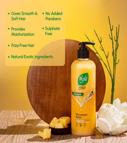Nyle Natural & Pure Shampoo For Nourished Hair, With Goodness Of Murumuru Butter