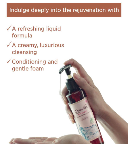 Spawake Ayurveda Face Cleanser, Rejuvenating Foaming Face Wash