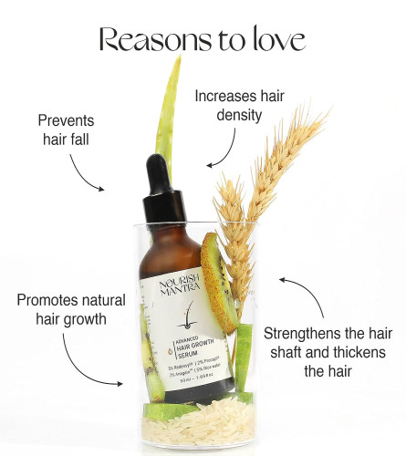 Suero avanzado para el crecimiento del cabello Nourish Mantra/para mujeres y hombres