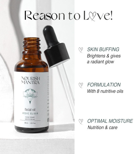 Aceite facial Nourish Mantra Vedic Elixir 8 en 1