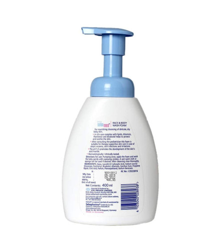 Buy Sebamed Baby Face & Body Wash FoamFor Delicate, Dry Skin 400 ML