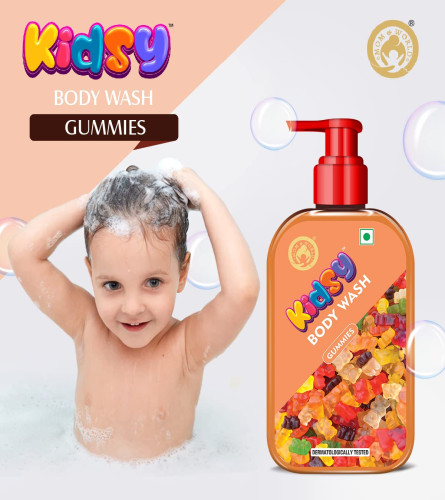 Mom & World Kidsy Gummies Body Wash No Tears, No SLS For KIDS, Dermatologically Tested