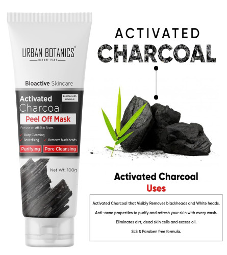 Mascarilla exfoliante de carbón activado UrbanBotanics
