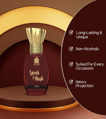 Adilqadri Lavish Musk Luxury 100% Sin Alcohol Fragancia única Attar