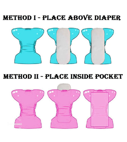 Babymoon Premium Microfiber Wet-free Reusable Washable Cloth Diaper Inserts Nappy Online - Epakira