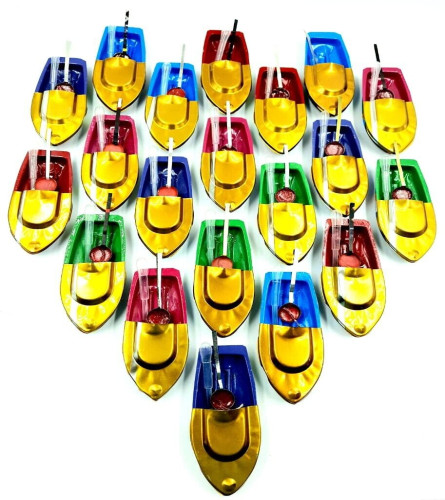 Handgefertigter Put-Put-Pop-Pop-Dampfgarer, Spielzeug-Wasserboot, 20 Stück (mehrfarbig) kostenloser Versand