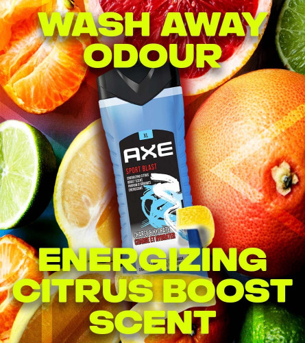 Axe Sports Blast 3-in-1-Körper-, Gesichts- und Haarwaschmittel für Männer 400 ml (Kostenloser Versand)