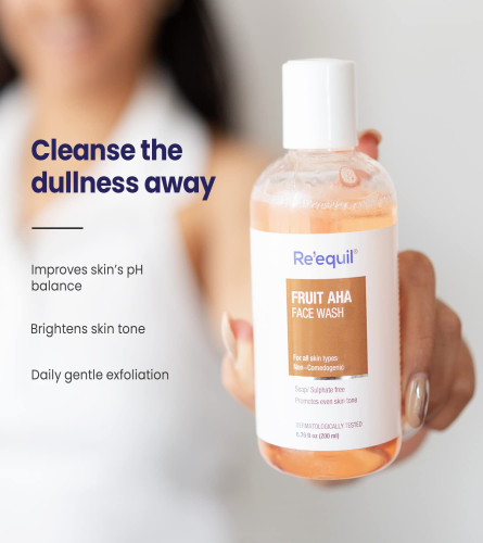 Jabón facial RE' EQUIL Fruit AHA | Limpiador sin jabón ni sulfatos
