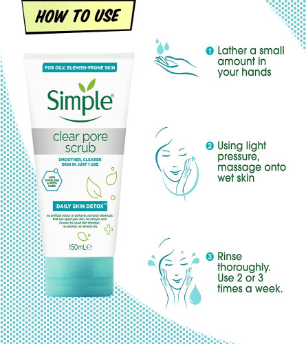 Exfoliante facial Simple Daily Skin Detox Clear Pore
