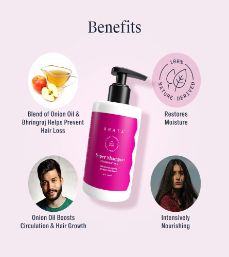 Arata Champú Super Regenerador con Aceite de Cebolla
