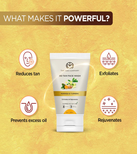 The Man Company De Tan Jabón Facial para Hombres con Moringa y Cúrcuma