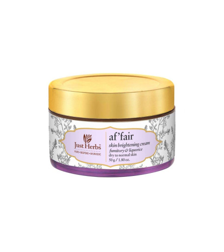 Crema de noche ayurvédica de regaliz Fumitory de Just Herbs Af'fair