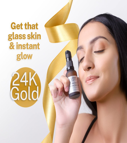 Aceite facial de cristal de oro de 24 quilates Love Earth