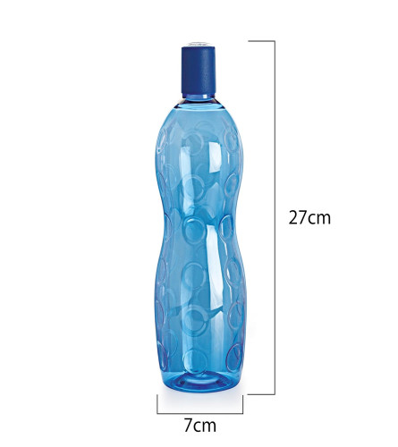 Cello Polka Plastikwasserflasche 1000 ml, 6er-Set, Blau (Kostenloser Versand)