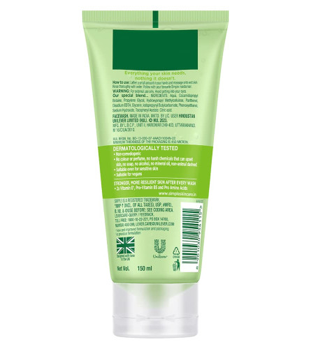 Detergente viso rinfrescante semplice e delicato sulla pelle, confezione da