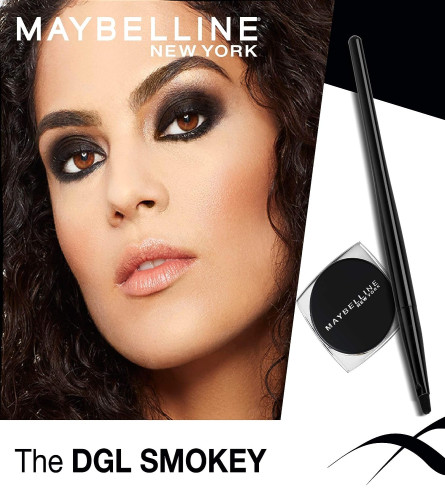 Maybelline New York Eyeliner Glossy Finish, Intense Colour, Long-lasting, 36Hr wear, Lasting Drama Gel Eyeliner,2.5g Black( Free Shipping )
