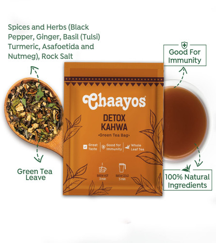Chaayos Detox Grüner Tee – Desi Kahwa (50 Teebeutel)