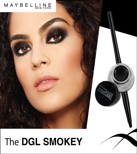 Maybelline New York Eye Studio Lasting Drama Gel Eyeliner, Blackest Black, 3g ( Free Shipping )