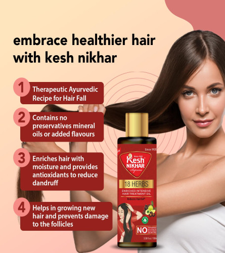 Kesh Nikhar 18 Kräuteröl für das Haarwachstum 100 ml (Kostenloser Versand)