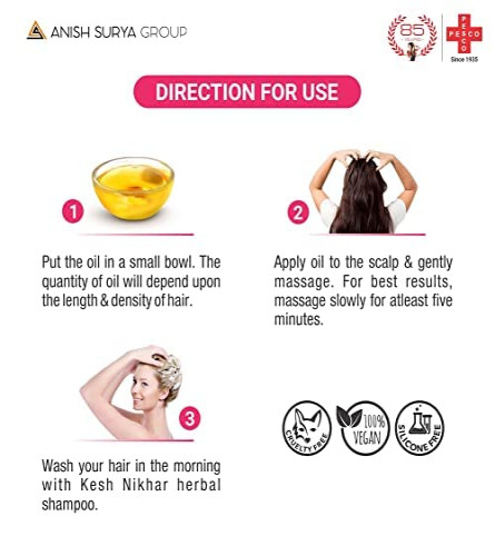 Kesh Nikhar Zwiebel-Haaröl für Haarwachstum mit Schwarzkümmelöl 200 ml (Kostenloser Versand)