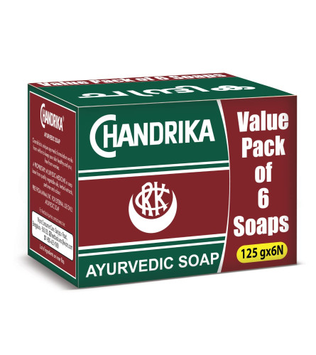 Chandrika klassische ayurvedische handgemachte Seife 125 gm (6er-Pack) Kostenloser Versand