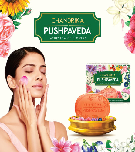 Chandrika Pushpaveda Ayurveda-Seife 125 gm (4er-Pack) Kostenloser Versand