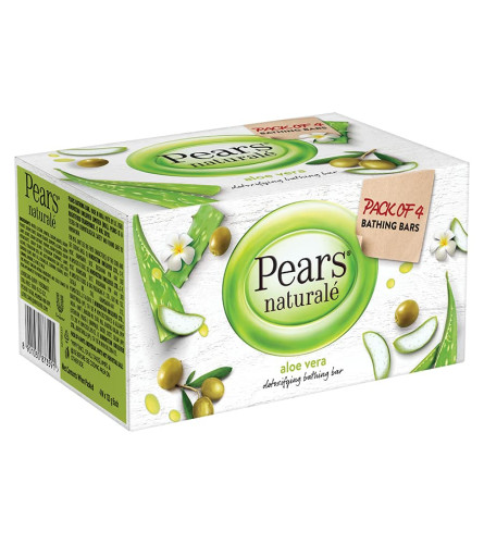 Pears Naturale Entgiftendes Seifenstück Aloe Vera 125 gm (4er-Pack) Kostenloser Versand