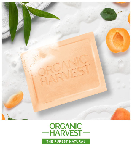 Organic Harvest Luxuriöses Badebar-Aprikosenpeeling 125 gm (4er-Pack) Kostenloser Versand