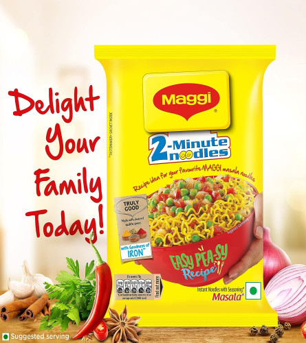 MAGGI 2-Minute Instant Noodles, 560G Pouch, Masala Noodles With Goodness Of Iron, Made With Choicest Quality Spices, Favourite Masala Taste, 560 Grams ( Free Shipping )