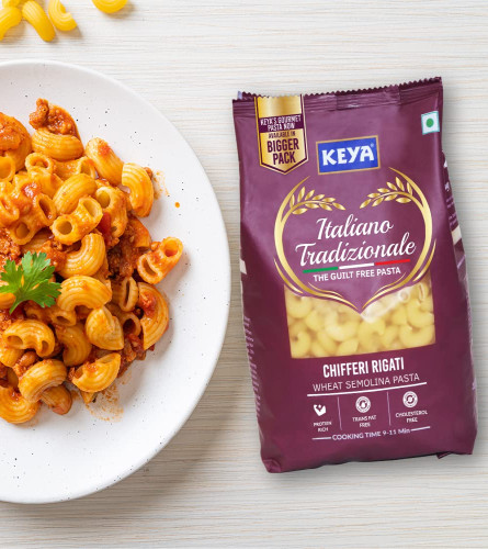 Keya Elbow Pasta 1kg, 100% Durum Wheat Pasta | Vegetarian | No MSG | Low in Calories | No Trans Fats | Healthy | Cooked in 10 Minutes ( Free Shipping )