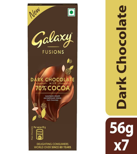 Galaxy Fusion dunkle Schokoladentafel 56 gm (7er-Pack)