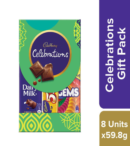 Cadbury Celebrations Chocolate Gift Pack, 59.8 g (Pack of 8) ( Free Shipping )