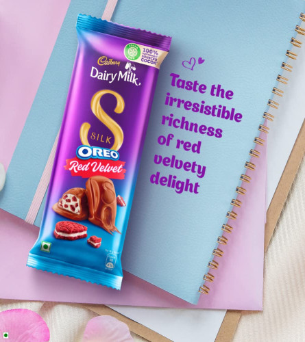Cadbury Dairy Milk Silk Oreo Red Velvet, 130 G, Chocolate, Chocolate ( Free Shipping )