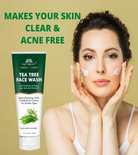 NTIMIFY Jabón Facial de Árbol de Té para Piel Acné y Piel Grasa