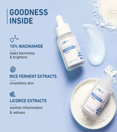 Suero Facial de Ciruela 10% Niacinamida con Agua de Arroz