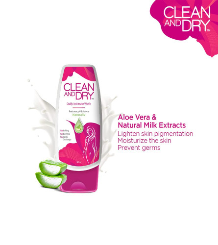 Sauberes und trockenes Intimhygienewaschmittel. Verhindert Juckreiz, Reizungen und Trockenheit 190 ml