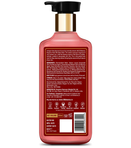St.Botanica Bulgarian Rose Otto Glow Body Wash, 250 ml | Infused with Bulgarian Rose that Soothes, Smoothens & Hydrates Skin | No Parabens & Sulphates | Cruelty Free & Vegan (Free Shipping)