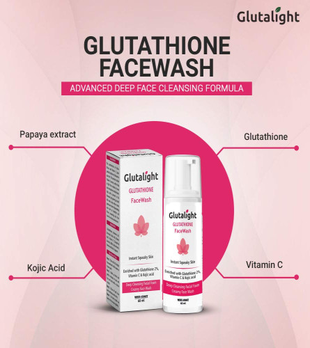 Glutalight Hautaufhellendes, tiefenreinigendes Gesichtswaschmittel 60 ml (2er-Pack)