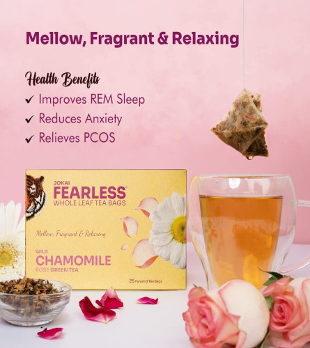 Fearless Kamillenrose Grünteebeutel 25 Stück (2er-Pack) Kostenloser Versand