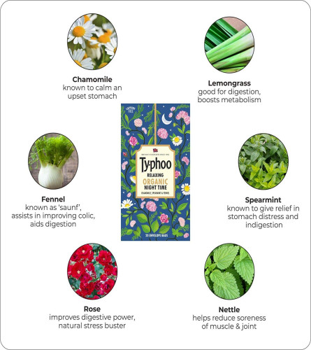 Typhoo Relaxing Bio-Nachtteebeutel (20 Teebeutel) 2er-Pack