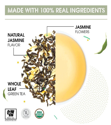 Teabox Bio-Jasmin-Grüntee 50 Teebeutel (Kostenloser Versand)