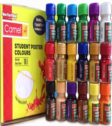 Camel Student Posterfarben 18 Farbtöne (mehrfarbig)