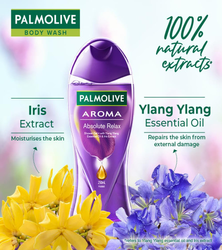palmolive-iris-flower-ylang-ylang-essential-oil-aroma-absolute-relax-body-wash-free-loofah-i-moisturizing-soft-youthful-skin-i-no-paraben-silicone-ph-balanced-body-wash-250ml-free-shipping-