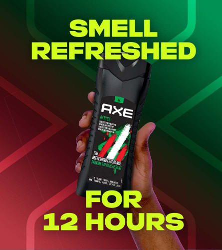 axe-africa-3-in-1-body-face-hair-wash-for-men-long-lasting-refreshing-mandarin-sandalwood-fragrance-for-up-to-12hrsremoves-odor-bacteria-no-parabens-dermatologically-tested-400ml-free-shipping-